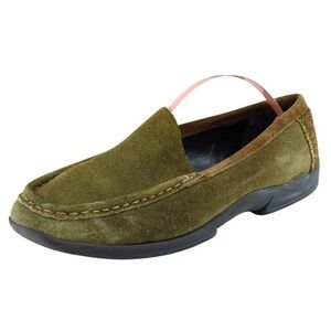 BCBG Women Leather‎ Loafers Size 37 Slip-On Casual Comfort Green
